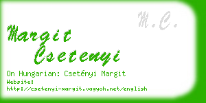 margit csetenyi business card