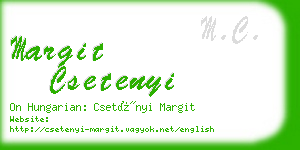 margit csetenyi business card